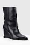 Shop_Oroh_Black Cuna Wedges Ankle Boots _at_Aza_Fashions