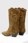 Buy_OROH_Brown Plain Aurelia Cowboy Boots_Online_at_Aza_Fashions