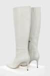 Buy_OROH_White Plain Blanca Pencil Heel Long Boots_Online_at_Aza_Fashions