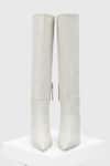 Shop_OROH_White Plain Blanca Pencil Heel Long Boots_Online_at_Aza_Fashions