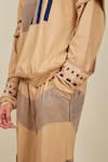 Shop_Banana Labs_Beige Cotton Hand Block Print Hoodie And Pant Set _Online_at_Aza_Fashions
