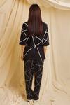 Shop Banana Labs Black Cotton Strike Stripe Print Top With Pant at Aza Fashions Shop_Banana Labs_Black Cotton Strike Stripe Print Top With Pant _at_Aza_Fashions