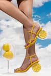 Buy_House of Prisca_Yellow Hand Painted All In Due Lemon Heels _at_Aza_Fashions