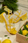 House of Prisca_Yellow Hand Painted All In Due Lemon Heels _Online_at_Aza_Fashions