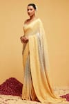 Buy_suruchi parakh_Yellow Georgette Woven Bandhani Banarasi Saree With Running Blouse_at_Aza_Fashions