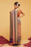 Shop_Suruchi Parakh_Purple Georgette Woven Bandhani Banarasi Saree With Running Blouse _at_Aza_Fashions