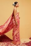 Shop_Suruchi Parakh_Pink Georgette Woven Bandhani Paisley Banarasi Saree With Running Blouse _Online_at_Aza_Fashions