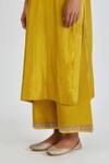 Buy_Lajjoo C_Yellow Silk Embroidery Zardozi Round Amisha Mughal Fleur Kurta With Palazzo _Online_at_Aza_Fashions