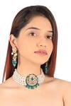 Buy_Riana Jewellery_White Pearl And Bead Multistrand Choker Necklace Set _at_Aza_Fashions