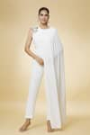 Buy_Varsha Wadhwa_White Embroidered Bead Round Shoulder Patch Jumpsuit  _at_Aza_Fashions