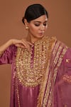 Preeti S Kapoor_Pink Kurta And Salwar Silk Hand Embroidered Gota Round Anarkali Set_Online_at_Aza_Fashions