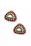 Buy_Preeti Mohan_Multi Color Stones Studded Earrings _Online_at_Aza_Fashions