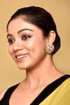 Buy_Preeti Mohan_Gold Plated Stones Clear Embellished Studs _at_Aza_Fashions