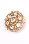 Buy_Preeti Mohan_Gold Plated Stones Clear Embellished Studs _Online_at_Aza_Fashions