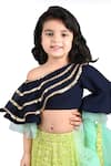 Shining Kanika_Blue Georgette Brazen Embellished Ruffled Lehenga Blouse Set  _Online_at_Aza_Fashions