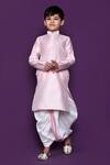 Buy_Samyukta Singhania_Pink Kurta Brocade Woven Floral Pastel Dhoti Pant Set _Online_at_Aza_Fashions