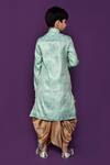 Shop_Samyukta Singhania_Green Kurta Brocade Woven Floral Pattern Dhoti Pant Set _at_Aza_Fashions