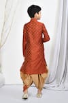 Shop_Samyukta Singhania_Orange Kurta Brocade Woven Floral Motif Dhoti Pant Set _at_Aza_Fashions