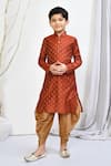 Buy_Samyukta Singhania_Orange Kurta Brocade Woven Floral Motif Patiala Pant Set _Online_at_Aza_Fashions