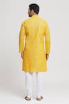 Shop_Arihant Rai Sinha_Orange Kurta Cotton Textured Pattern Full Sleeve Set_at_Aza_Fashions