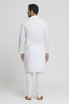 Shop_Arihant Rai Sinha_White Kurta Cotton Textured Solid Mandarin Collar Set _at_Aza_Fashions