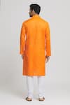 Shop_Arihant Rai Sinha_Orange Kurta Cotton Plain Solid And Churidar Set _at_Aza_Fashions