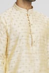 Shop_Arihant Rai Sinha_Cream Silk Blend Plain Floral Butti Full Sleeve Kurta And Dhoti Pant Set _Online_at_Aza_Fashions