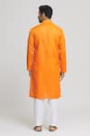 Shop_Arihant Rai Sinha_Orange Cotton Solid Straight Kurta With Pant _at_Aza_Fashions