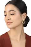 Buy_ISHARYA_Gold Plated Mirror Embellished Lumen Concentric Earrings _at_Aza_Fashions