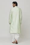 Shop_Arihant Rai Sinha_Green Silk Mirrors, Embroidery Work Kurta And Dhoti Pant Set _at_Aza_Fashions