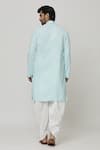 Shop_Arihant Rai Sinha_Blue Cotton Solid Kurta And Dhoti Pant Set _at_Aza_Fashions