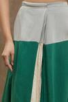 Shop_Ezra_Grey Woven Stripe Colorblock Skirt  _Online_at_Aza_Fashions