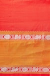 Paaprika_Red Pure Silk Ladoo Saree With Unstitched Blouse Piece _at_Aza_Fashions