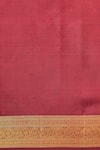 Paaprika_Maroon Handwoven Pure Silk Kanjeevaram Saree With Unstitched Blouse Piece _at_Aza_Fashions