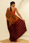 Shop_Paaprika_Krishna Leela Pattern Kanjeevaram Saree With Unstitched Blouse Piece _at_Aza_Fashions
