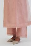 Lajjoo C Pink Organza, Silk Embroidery Round Neck Kurta And Pant Set at Aza Fashions Lajjoo C_Pink Organza, Silk Embroidery Round Neck Kurta And Pant Set _at_Aza_Fashions