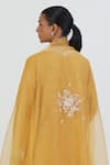 Lajjoo C Yellow Organza Embroidered Thread Nira Work Dupatta Online at Aza Fashions Lajjoo C_Yellow Organza Embroidered Thread Nira Work Dupatta _Online_at_Aza_Fashions