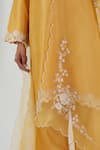 Buy Lajjoo C Yellow Organza Embroidered Thread Nira Work Dupatta Online at Aza Fashions Buy_Lajjoo C_Yellow Organza Embroidered Thread Nira Work Dupatta _Online_at_Aza_Fashions