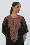 Lajjoo C Black Kurta Organza Embroidered Thread Round Rumi Bodice With Silk Pant Online at Aza Fashions Lajjoo C_Black Kurta Organza Embroidered Thread Round Rumi Bodice With Silk Pant _Online_at_Aza_Fashions