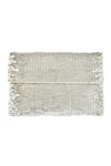 Buy_Kokommo_Silver Embroidery, Beads Rania Metal Hand Clutch _at_Aza_Fashions