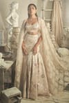 Buy_Shehlaa Khan_Off White Brocade Woven Floral Sweetheart Mermaid Lehenga Set _at_Aza_Fashions