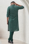 Shop_Mahima Mahajan_Green Net Embroidery Sequin Zuhayr Ditsy Jaal Kurta With Pant _at_Aza_Fashions