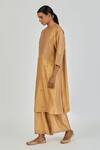 Buy_Lajjoo C_Yellow Silk Embroidered Marodi Round Indrani Kurta With Pant _Online_at_Aza_Fashions