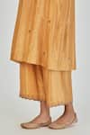 Buy_Lajjoo C_Yellow Silk Embroidered Marodi Round Indrani Kurta With Pant _Online_at_Aza_Fashions