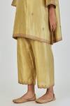 Shop_Lajjoo C_Green Silk Embroidered Marodi Round Indrani Pastel Kurta With Pant _Online_at_Aza_Fashions
