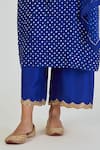 Buy_Lajjoo C_Blue Silk Zardozi Round Sharda Work Kurta With Palazzo _Online_at_Aza_Fashions