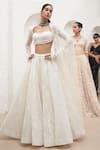 Mahima Mahajan_Ivory Net Embroidered Crystal Square Taj Wave Embellished Lehenga Set _Online_at_Aza_Fashions