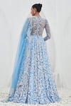 Shop_Mahima Mahajan_Blue Net Embroidered Saaya Floral Swirl Embellished Anarkali With Dupatta _at_Aza_Fashions