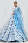 Shop_Mahima Mahajan_Blue Net Embroidered Saaya Floral Swirl Embellished Anarkali With Dupatta_Online_at_Aza_Fashions