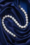 Buy_Totapari_White Pearls Vanilla Embellished Necklace _at_Aza_Fashions